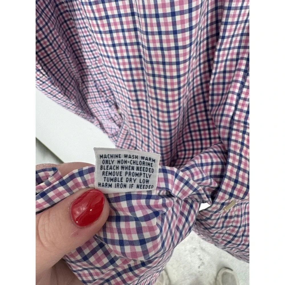 Polo Ralph Lauren Shirt Mens 2XL Tall 2XLT Gingham Check Long Sleeve Button-Down